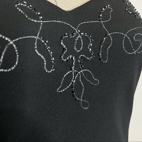 90s Y2K Black Mesh Back Evening Dress Gown Vintage Special Occasions - Picture 5 of 11